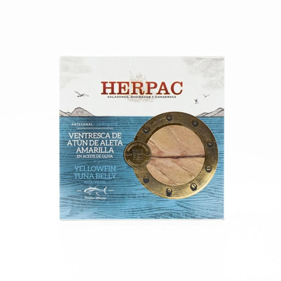 VENTRESCA DE ATÚN DE ALETA AMARILLA EN ACEITE DE OLIVA LATA 523g. HERP