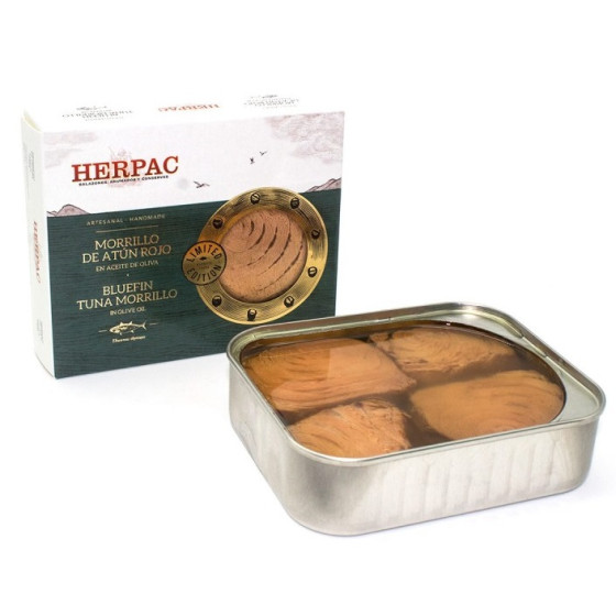 MORRILLO DE ATÚN ROJO EN ACEITE DE OLIVA LATA 245g. HERPAC BARBATE