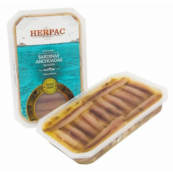 SARDINAS ANCHOADAS EN ACEITE 300g. HERPAC BARBATE