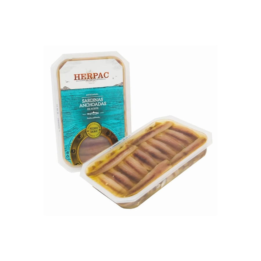SARDINAS ANCHOADAS EN ACEITE 300g. HERPAC BARBATE