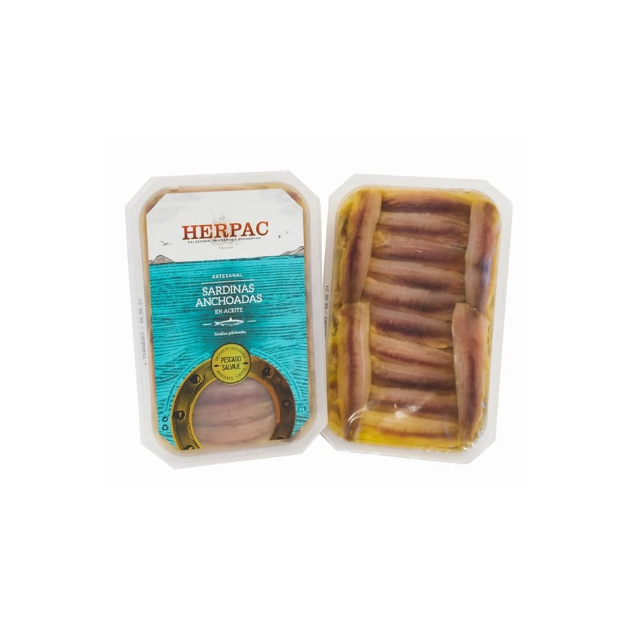SARDINAS ANCHOADAS EN ACEITE 300g. HERPAC BARBATE