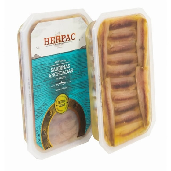 SARDINAS ANCHOADAS EN ACEITE 300g. HERPAC BARBATE