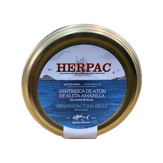 VENTRESCA DE ATÚN DE ALETA AMARILLA EN ACEITE DE OLIVA TARRO 250g. HER