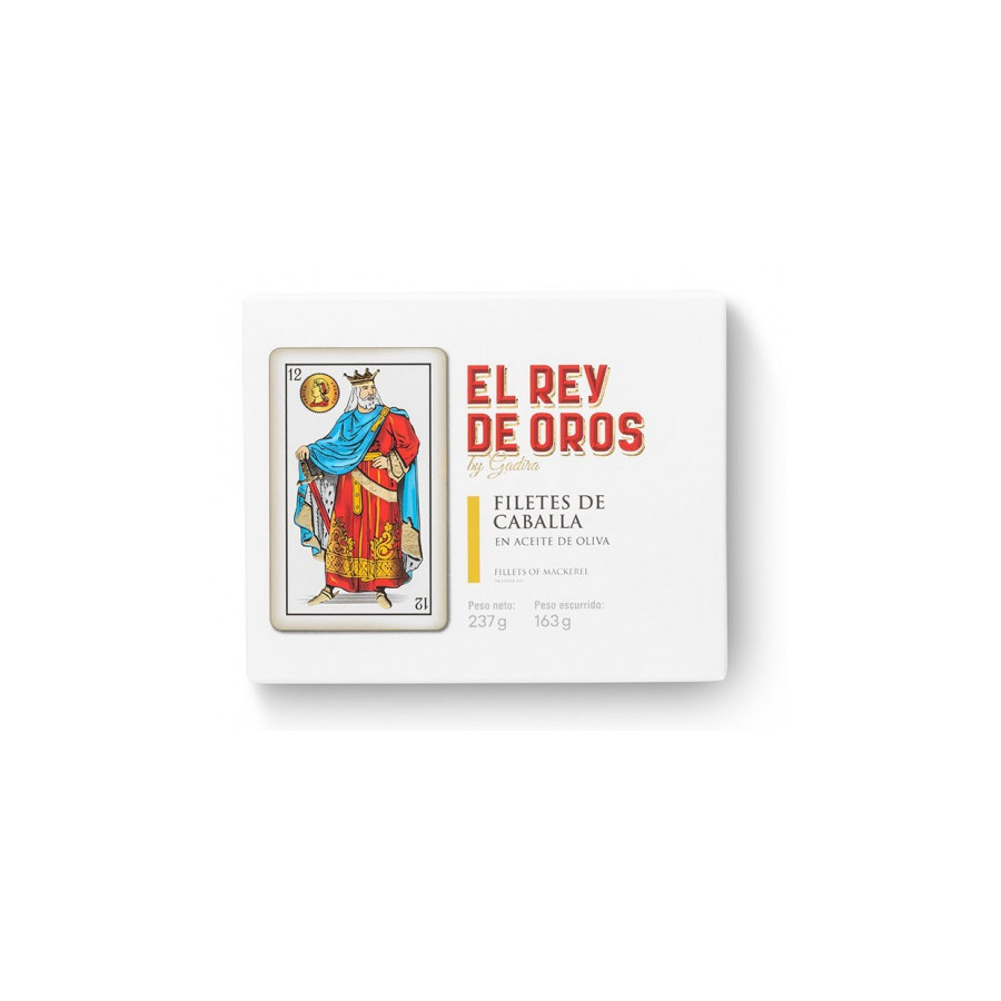 FILETES DE CABALLA EN ACEITE DE OLIVA LATA 120g. EL REY DE OROS BARBAT