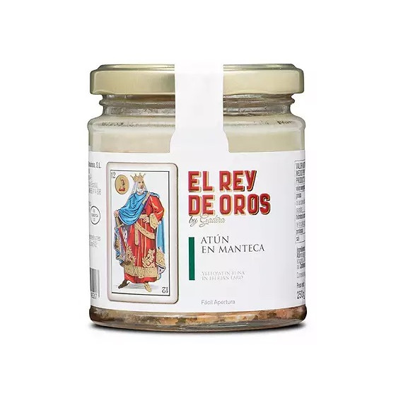 TARRO DE ATÚN EN MANTECA EL REY DE OROS 250 gr 