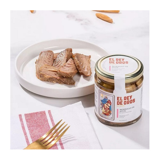 TARRO DE MORRILLO DE ATÚN 250 gr EL REY DE OROS BARBATE