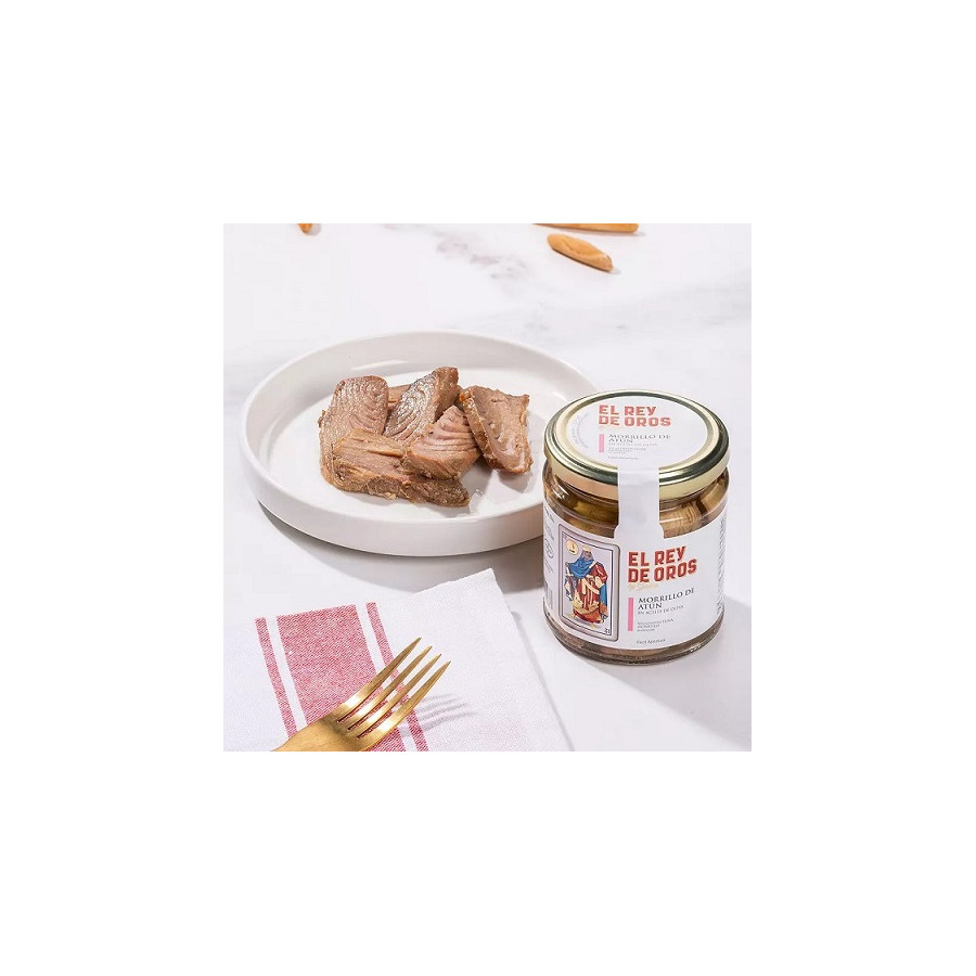 TARRO DE MORRILLO DE ATÚN 250 gr EL REY DE OROS BARBATE