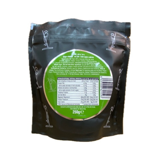 SAL MARINA VIRGEN PARA ARROCES Y VERDURAS 250 gr. SALINAS SAN VICENTE 