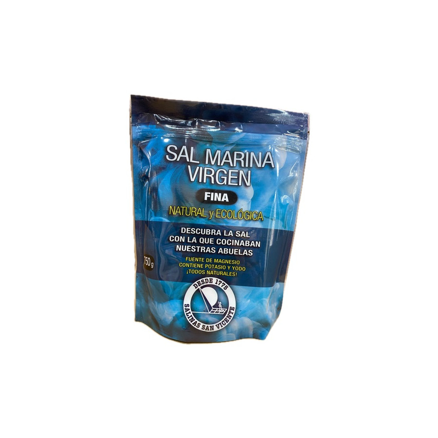 SAL MARINA VIRGEN (FINA) NATURAL Y ECOLÓGICA 750 gr. SALINAS SAN VICEN
