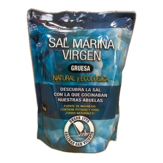 SAL MARINA VIRGEN (GRUESA) NATURAL Y ECOLÓGICA 1 kg. SALINAS SAN VICEN