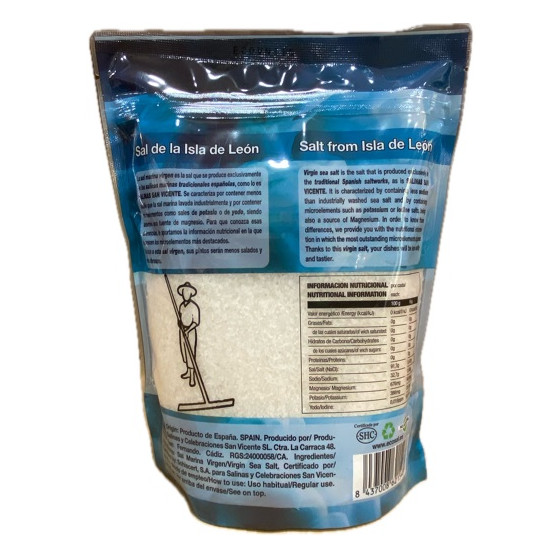 SAL MARINA VIRGEN (GRUESA) NATURAL Y ECOLÓGICA 1 kg. SALINAS SAN VICEN