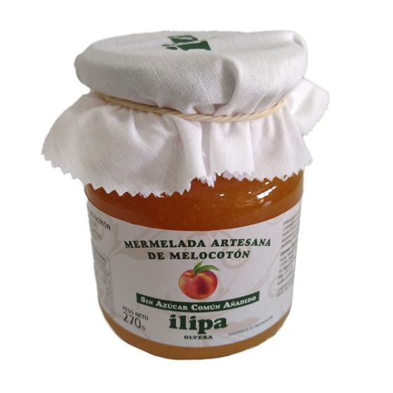MERMELADA ARTESANA DE MELOCOTÓN SIN AZÚCAR AÑADIDA ILIPA OLVERA
