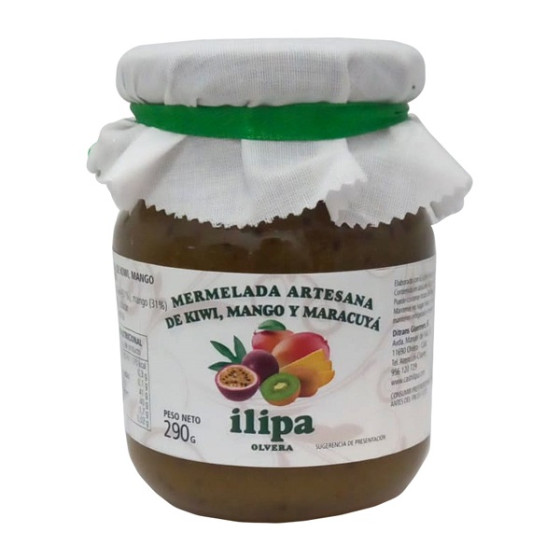 MERMELADA ARTESANA DE KIWI, MANGO Y MARACUYÁ ILIPA OLVERA
