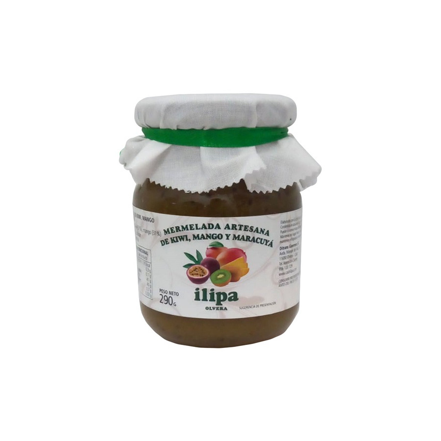 MERMELADA ARTESANA DE KIWI, MANGO Y MARACUYÁ ILIPA OLVERA