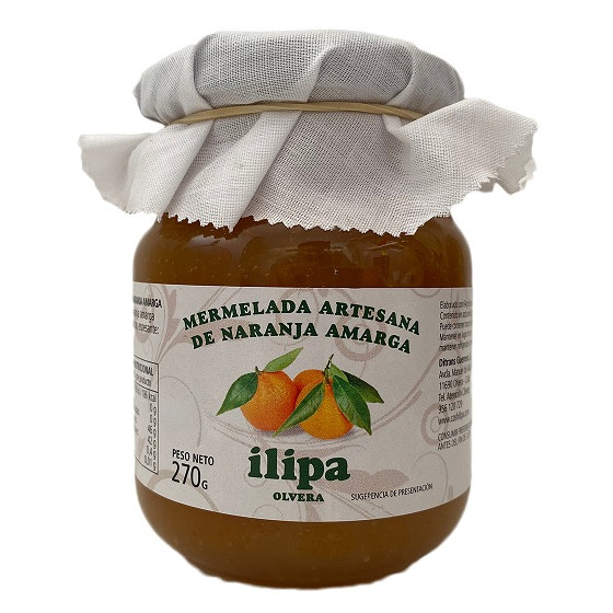 MERMELADA ARTESANA DE NARANJA AMARGA 270 gr. ILIPA OLVERA