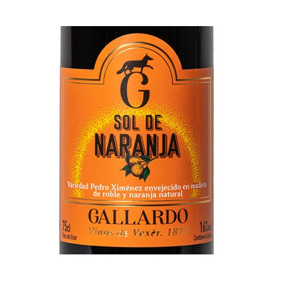 VINO MOSCATEL SOL DE NARANJA 75cl. BODEGAS GALLARDO VEJER