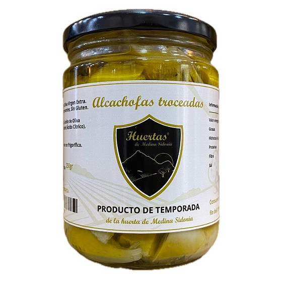 ALCACHOFAS TROCEADAS 420 gr. HUERTAS DE MEDINA SIDONIA