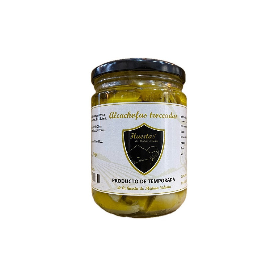 ALCACHOFAS TROCEADAS 420 gr. HUERTAS DE MEDINA SIDONIA