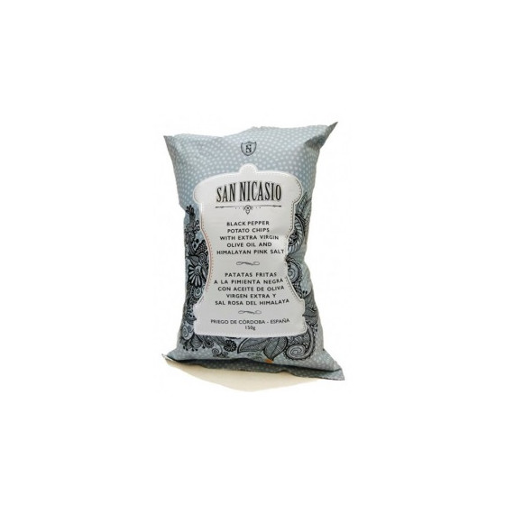 PATATAS FRITAS SAN NICASIO A LA PIMIENTA NEGRA 150 gr. PRIEGO DE CÓRDO