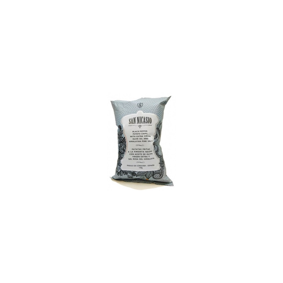 PATATAS FRITAS SAN NICASIO A LA PIMIENTA NEGRA 150 gr. PRIEGO DE CÓRDO
