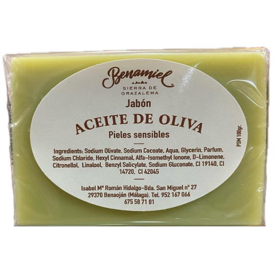 JABÓN BENAMIEL ACEITE DE OLIVA 100G PIEL SENSIBLE SIERRA DE GRAZALEMA