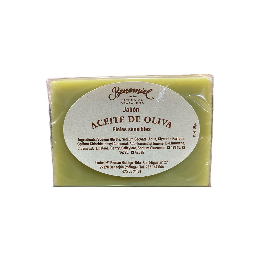 JABÓN BENAMIEL ACEITE DE OLIVA 100G PIEL SENSIBLE SIERRA DE GRAZALEMA