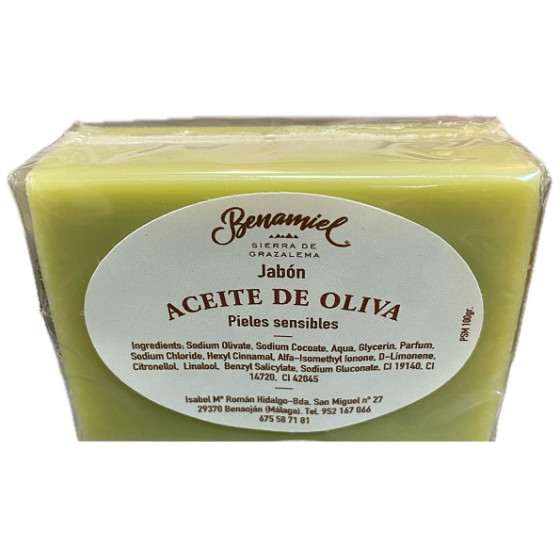 JABÓN BENAMIEL ACEITE DE OLIVA 100G PIEL SENSIBLE SIERRA DE GRAZALEMA
