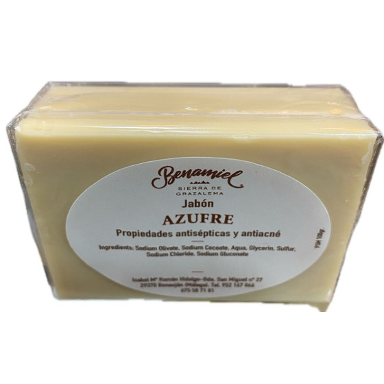 JABÓN DE AZUFRE 100G BENAMIEL PIEL GRASA ACNÉ ANTISÉPTICO SIERRA DE GR