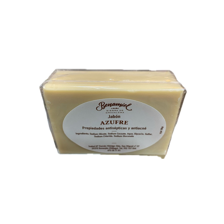 JABÓN DE AZUFRE 100G BENAMIEL PIEL GRASA ACNÉ ANTISÉPTICO SIERRA DE GR