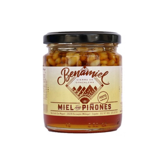 MIEL CON PIÑONES TARRO 280g. BENAMIEL SIERRA DE GRAZALEMA