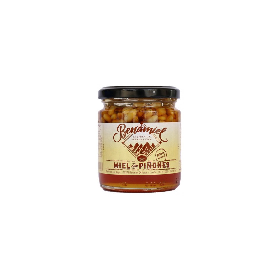 MIEL CON PIÑONES TARRO 280g. BENAMIEL SIERRA DE GRAZALEMA