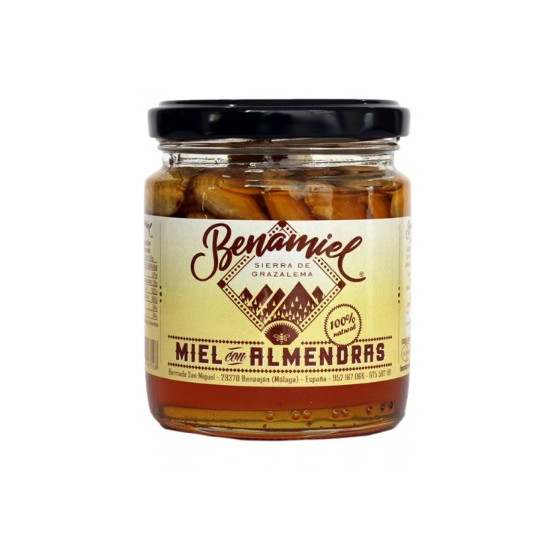 MIEL CON ALMENDRAS TARRO 280g. BENAMIEL SIERRA DE GRAZALEMA