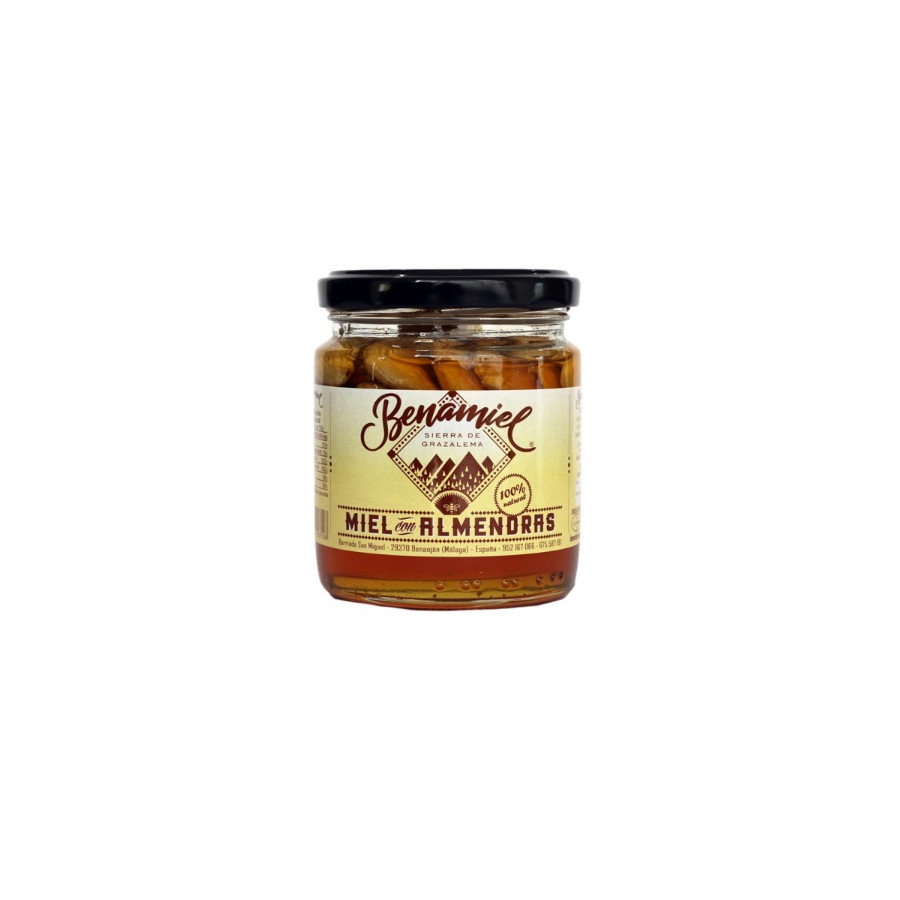 MIEL CON ALMENDRAS TARRO 280g. BENAMIEL SIERRA DE GRAZALEMA