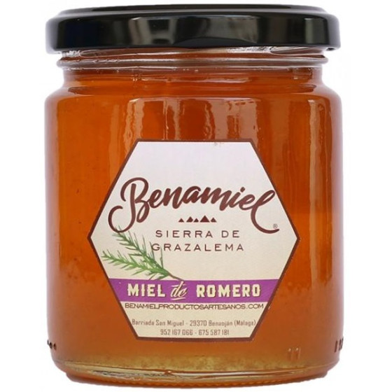 TARRO MIEL DE ROMERO 480g. BENAMIEL SIERRA DE GRAZALEMA