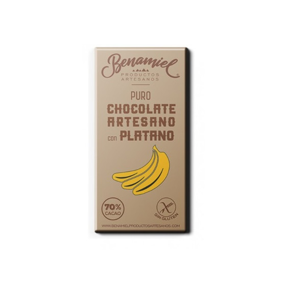 CHOCOLATE ARTESANO CON PLÁTANO 115g. BENAMIEL SIERRA DE GRAZALEMA
