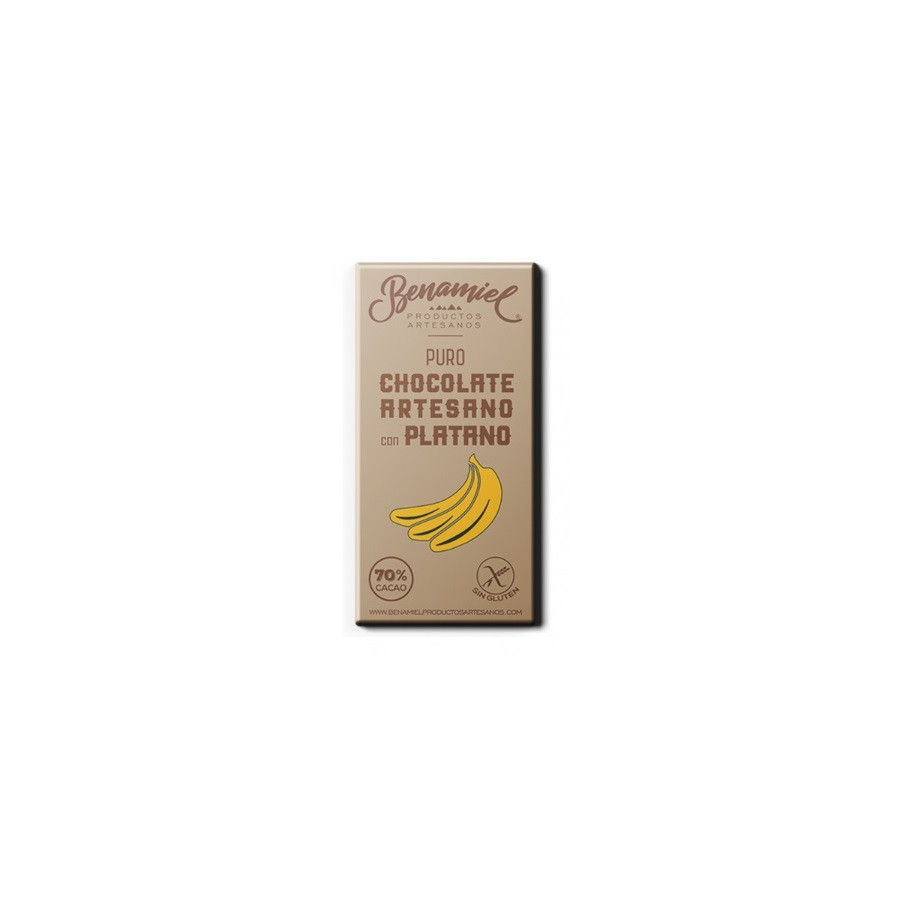 CHOCOLATE ARTESANO CON PLÁTANO 115g. BENAMIEL SIERRA DE GRAZALEMA