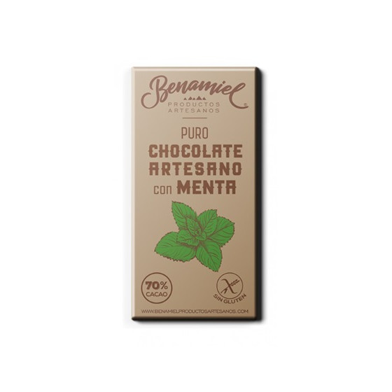 CHOCOLATE ARTESANO CON MENTA 115g. BENAMIEL SIERRA DE GRAZALEMA