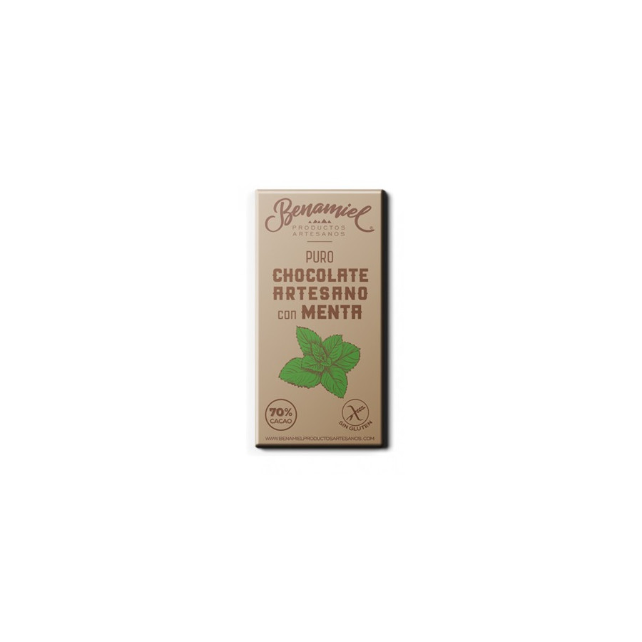 CHOCOLATE ARTESANO CON MENTA 115g. BENAMIEL SIERRA DE GRAZALEMA