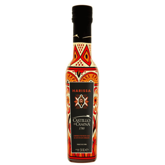 CASTILLO DE CANENA CON HARISSA 250ML. A BASE DE ACEITE DE OLIVA VIRGEN