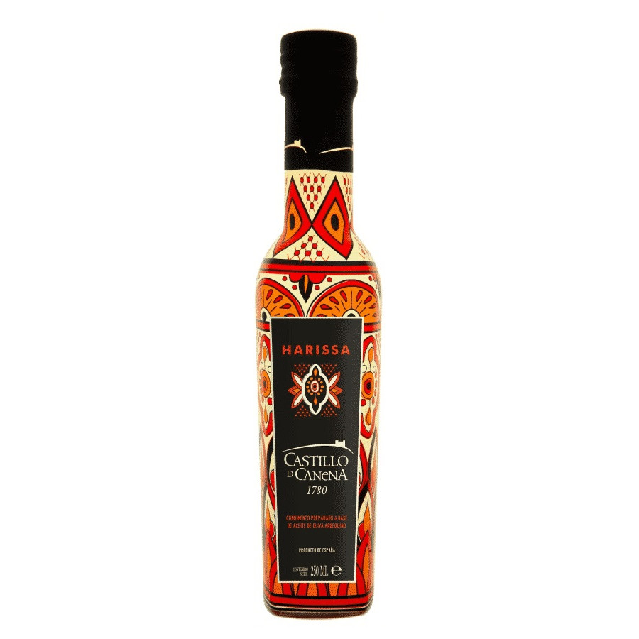 CASTILLO DE CANENA CON HARISSA 250ML. A BASE DE ACEITE DE OLIVA VIRGEN