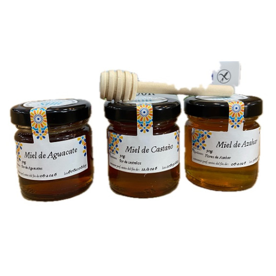 ESTUCHE DEGUSTACIÓN 3 MIELES DE 50 g. EXPERIENCIAS DEL SUR