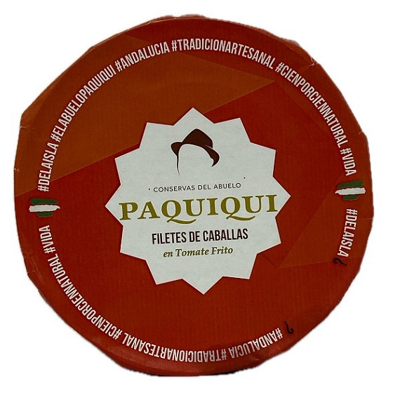 FILETES DE CABALLA EN TOMATE FRITO CONSERVAS DEL ABUELO PAQUIQUI  255 