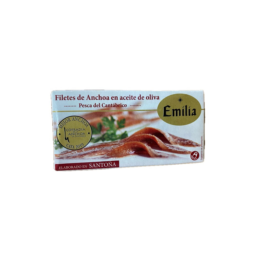 ANCHOAS DEL CANTÁBRICO 48G CONSERVAS EMILIA FILETES EN ACEITE DE OLIVA