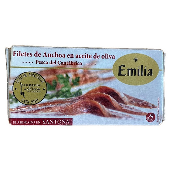 ANCHOAS DEL CANTÁBRICO 48G CONSERVAS EMILIA FILETES EN ACEITE DE OLIVA