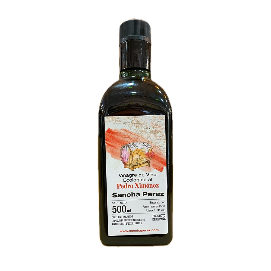 VINAGRE DE VINO ECOLÓGICO AL PEDRO XIMÉNEZ 500 ml. BODEGA SANCHA PEREZ
