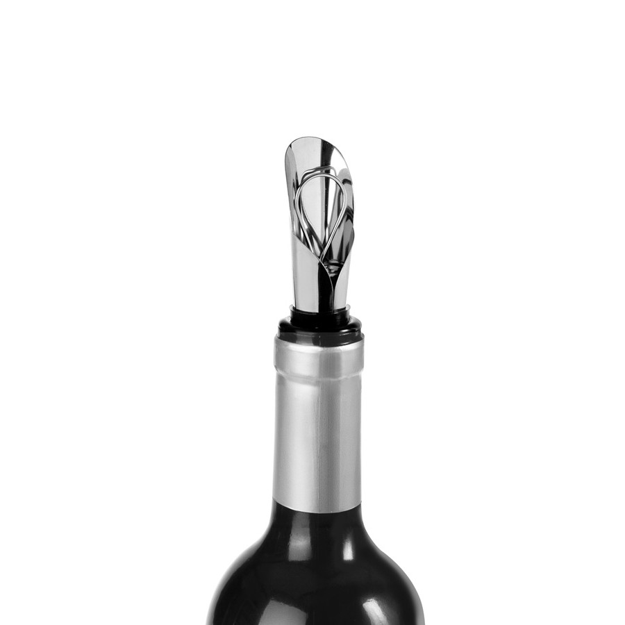 ESCANCIADOR DE VINO CON TAPÓN ACERO INOXIDABLE