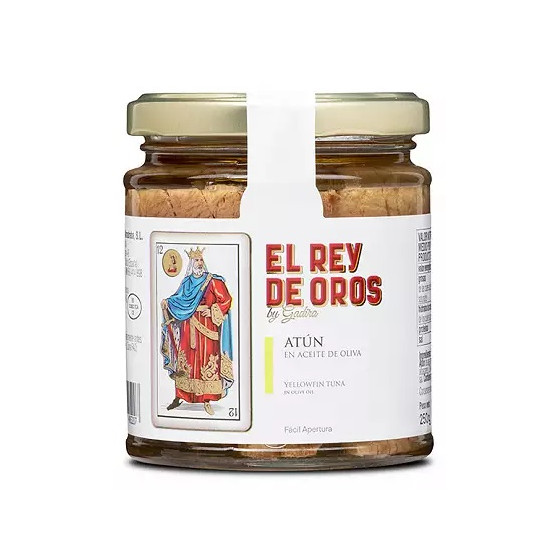 TARRO DE ATÚN EN ACEITE DE OLIVA 250 gr. EL REY DE OROS BARBATE