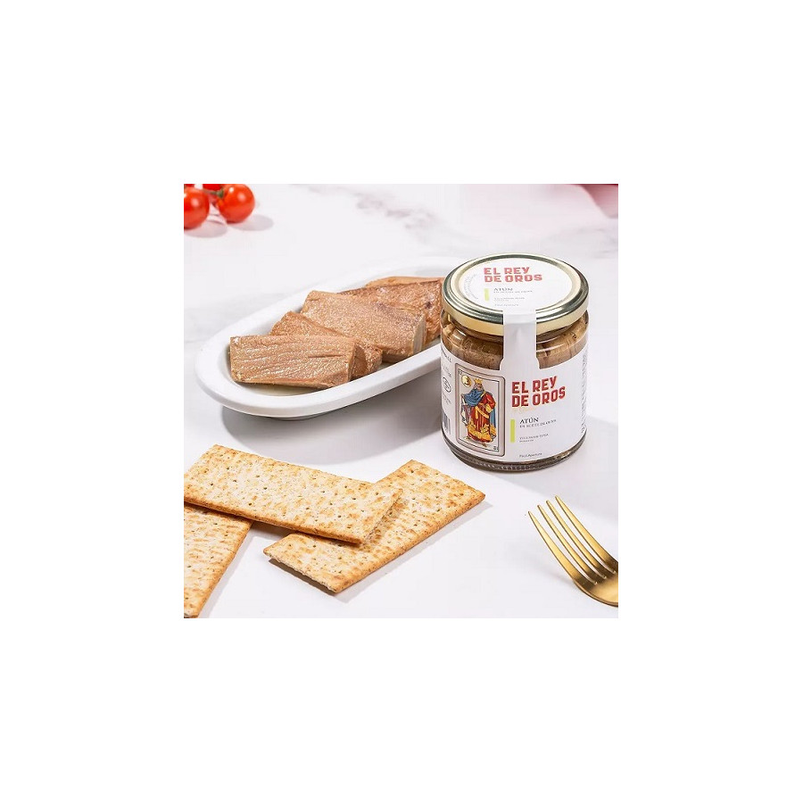 TARRO DE ATÚN EN ACEITE DE OLIVA 250 gr. EL REY DE OROS BARBATE