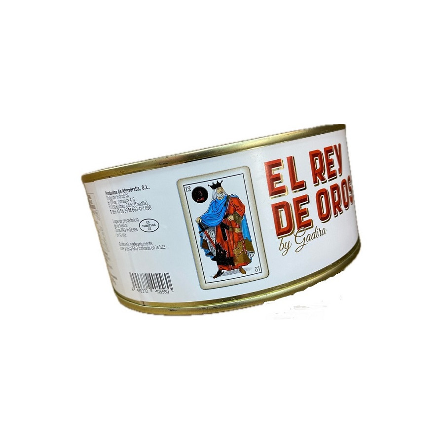 FILETES DE MELVA CANUTERA EN ACEITE DE OLIVA LATA 975g. EL REY DE OROS