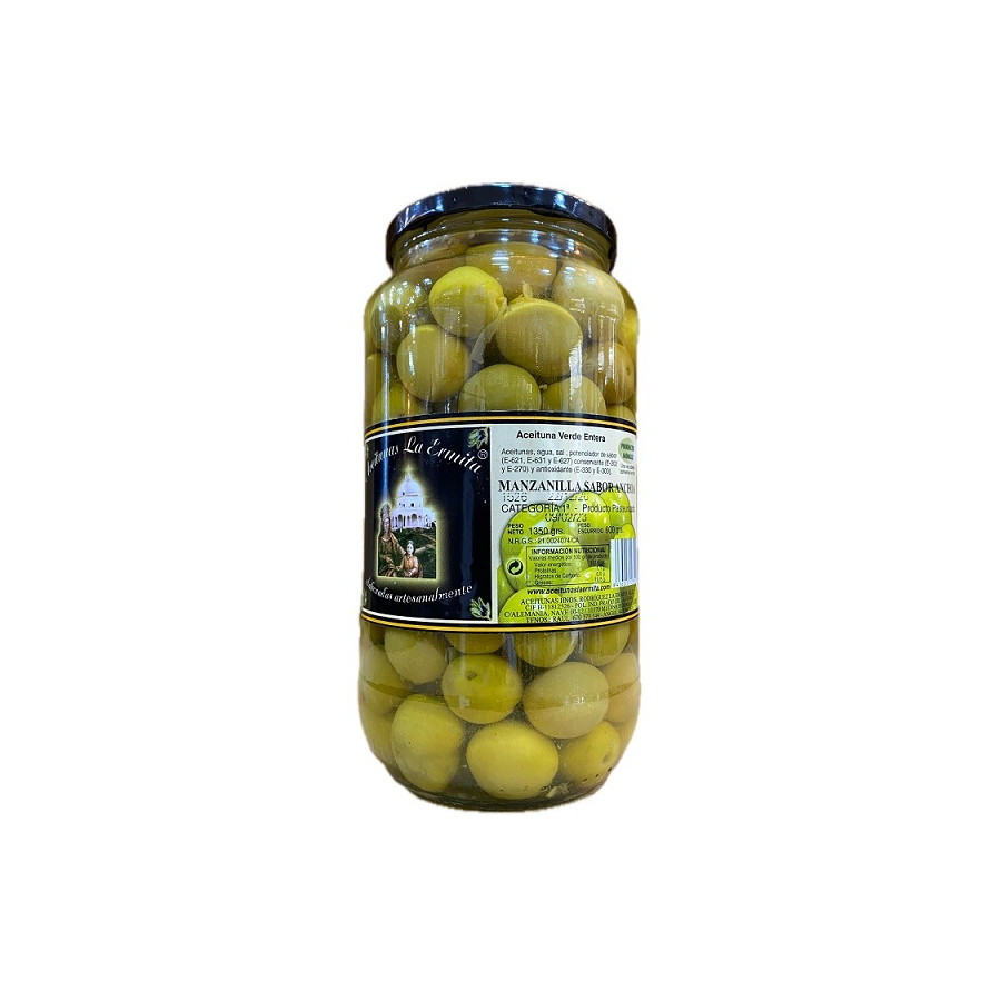 ACEITUNAS MANZANILLAS SABOR ANCHOA 1350 gr. ACEITUNAS LA ERMITA